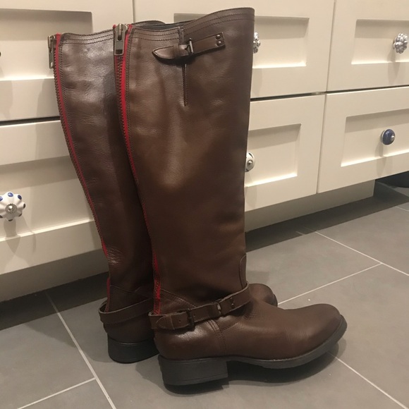 Steve Madden Brown “Zerge” Tall Riding Boots - Picture 1 of 4